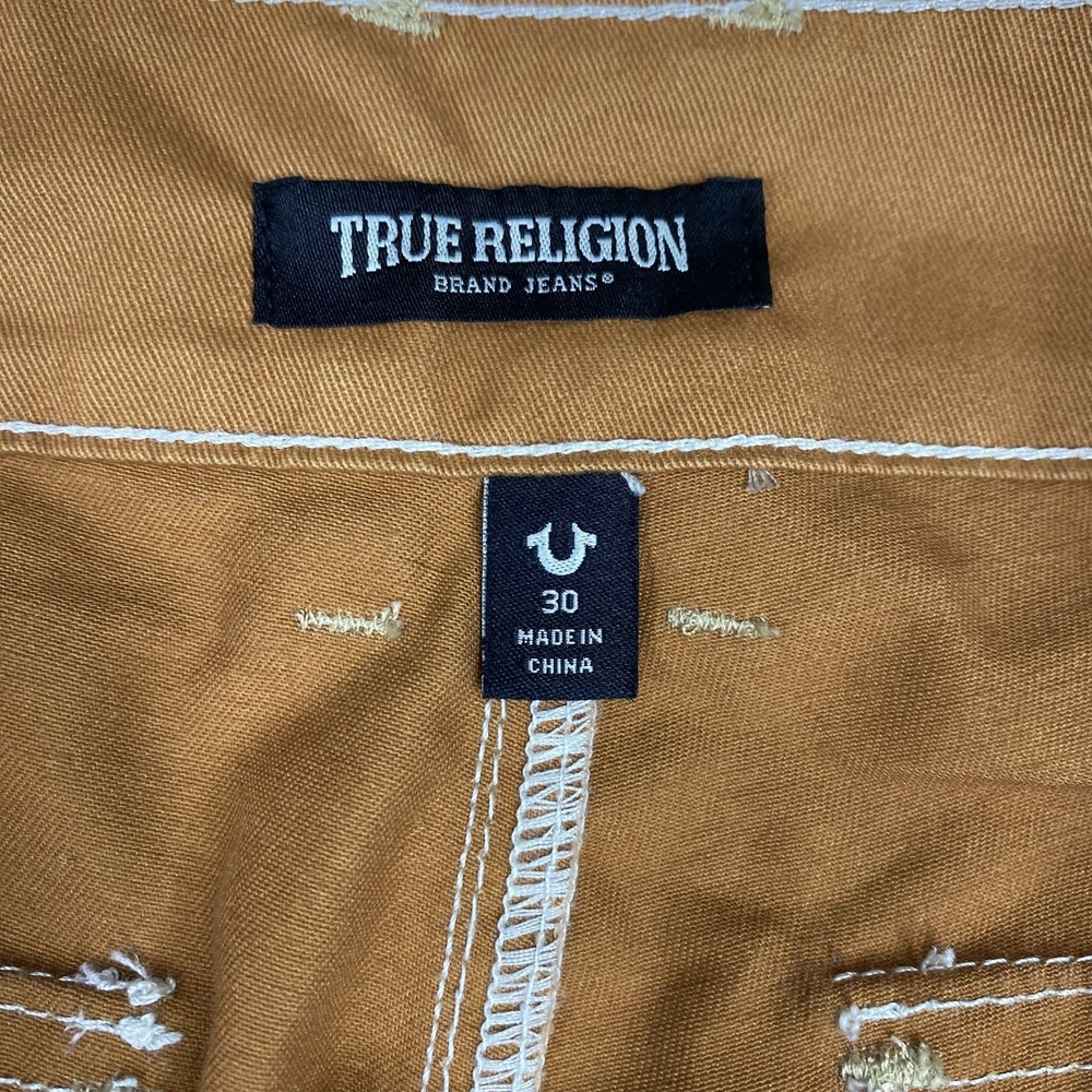 True Religion Cargo Shorts‎ Dark Khaki Men's Sz 30 (32x12) Utility Hiking Casual - Picture 9 of 12